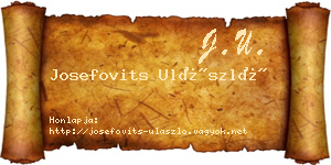 Josefovits Ulászló névjegykártya